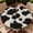 Black Cowhide Print, variant on ARTSLION Round Outdoor Tablecloth For Up To 36in With Umbrella Hole & Zipper Waterproof Elastic Edge Fitted Table Cover Big Sunflower For Patio Picnic Party, Woodland Camo Texture