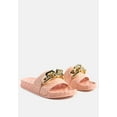 thumbnail image 6 of Miami Shot Bling Chain Strap Woven Slip On Flats, 6 of 10