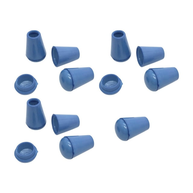 HILABEE 10 Pieces Bell End Stoppers Fasteners for Paracord Drawstring Bag DIY Crafts Blue