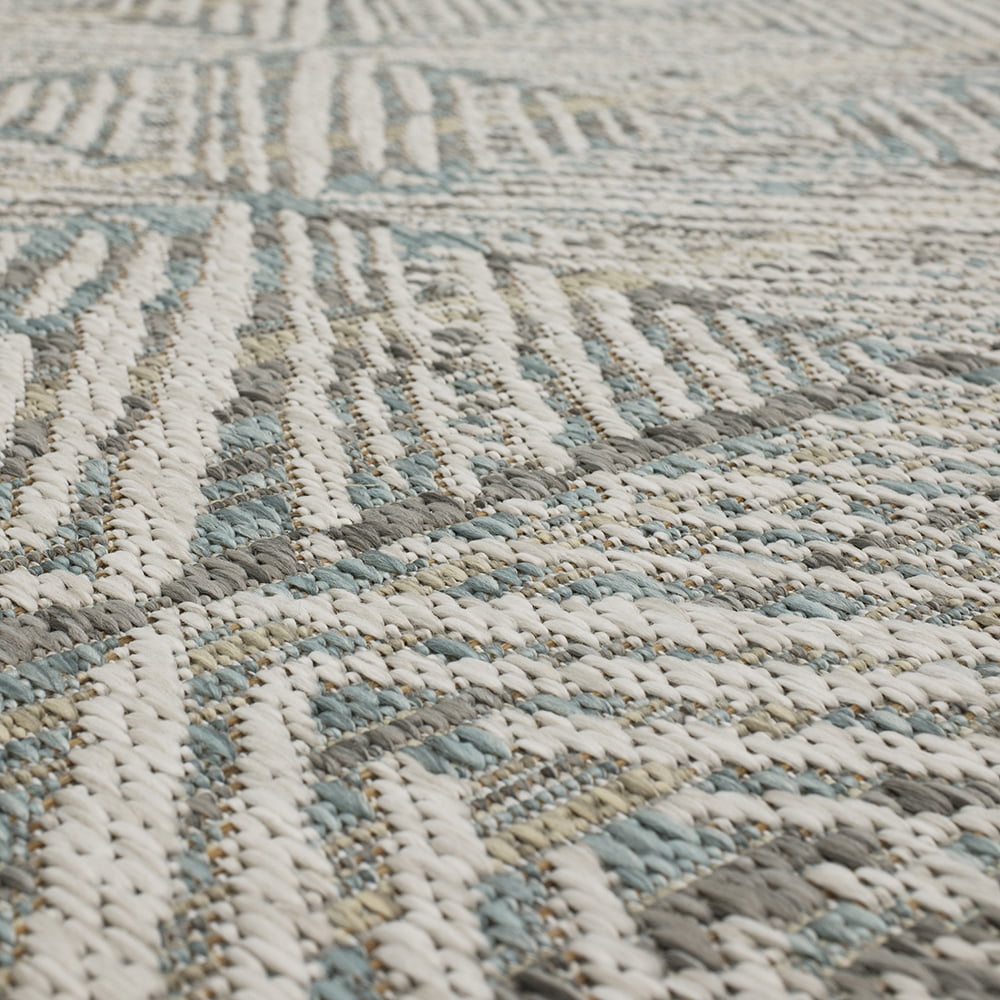 Mohawk Home Taos Geometric Outdoor Area Rug, Light Grey, 2' 6" x 6'
