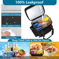 thumbnail image 4 of Lonchera con aislamiento de doble cubierta, ampliable, grande, a prueba de fugas, bolsa de almuerzo para hombres, mujeres y adultos, turnos de trabajo, viajes, excursiones de d&iacute;a, color neg, 4 of 7
