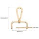 thumbnail image 2 of Uxcell 4Pack Swivel Clasps, 1.5" D Ring Detachable Snap Hook with Screwdriver, Gold, 2 of 7