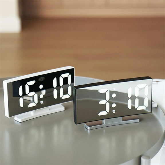 sruoe Alarm Clock, Clock Alarm Bedside, Clock Alarm Digital, Alarm Clocks for Bedrooms, Small Alarm Clock, Vibrating Alarm Clock, Projection Rectangular, Plastic