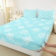 thumbnail image 3 of Castle Fairy Winter Snowflakes 4pcs Bed Sheets for Kids Children,Merry Christmas King Sheets,Happy Xmas Super Cozy Sheet Set,Microfiber Bedroom Decor, 3 of 7