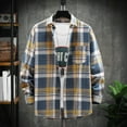 thumbnail image 2 of Men Shirts 2025 Men Fashion Casual Fashionable Square Printing Lightweight Breathable Long Sleeve Lapel Formal Shirt, 2 of 3