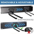 thumbnail image 2 of Garage Storage System with Swivel Buttons, 48" Wall Mount Tool Organizer for Garden & Yard Tools, Holds Up to 420 LBS, Ideal for Brooms, Shovels, Trimmers, 2 of 7
