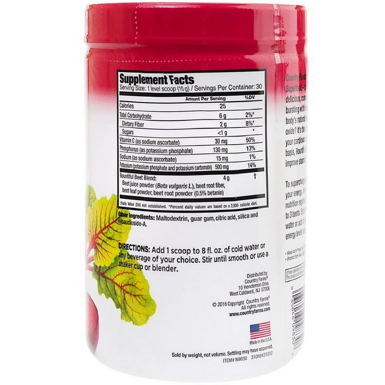Bountiful Beets Powder Nutrition Facts edu.svet.gob.gt
