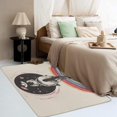 thumbnail image 3 of Cowgirl Area Rug - 4x5 Rug - Cowgirl Rug - Western Horse Riding Area Rug - Rainbow Starry Sky Rugs - Girls Beige Carpet, 3 of 7