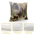 thumbnail image 4 of Orinice Bear Mountain Stream Wilderness Graphic Decorative Cushion Throw Pillow Cover 18x18in, 4 of 5