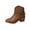 Brown, variant on Fesfesfes Faux-Leather Boots for Women Shoes Pointed Toe Color Warm Casual Retro Low Heel Stitching Fashion Belt Middle Ankle Boots 8.5(41)