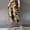 Brown, variant on Sakmal 7/8th Capri Cargo Pants Women Wide Leg Pants Fashion Camo Beach Vacation Capris for Women L