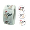 thumbnail image 1 of CAROOTU Floral Thank You Stickers Roll 500-Count Stickers Round for Wedding, 1 of 6