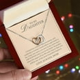 thumbnail image 2 of To my Daughter Gift From Mom, Most Beautiful Chapters,  Interlocking Hearts Pendant Necklace, 2 of 7