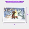 thumbnail image 5 of Merry Christmas Boykin Spaniel Snowy Winter with Gifts Tree Decorations 7x5in Folded Greeting Card Dog Lover Single Note Card with Envelope - 12020, 5 of 5