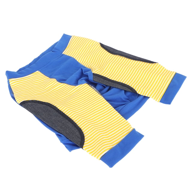 Pijamas de Manga Larga Acolchados para Mascotas Camisa de Manga Larga para Perros Bloque de Color Azul Camisa Corta de Algodón a Rayas Blancas y Amarillas Pijamas ANGGREK Otros