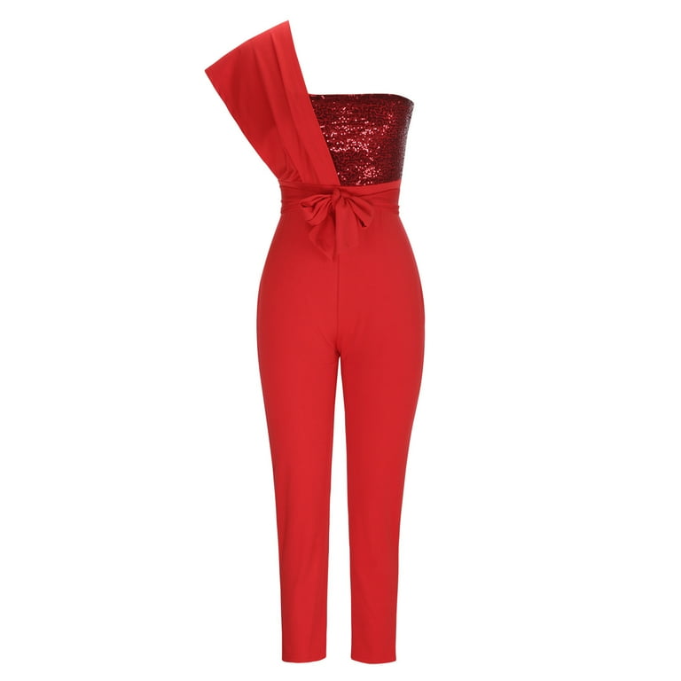 Sexy Waist Bow Belt Wide Leg Jumpsuit Sexy Waist Bow Belt Wide Leg Jumpsuit