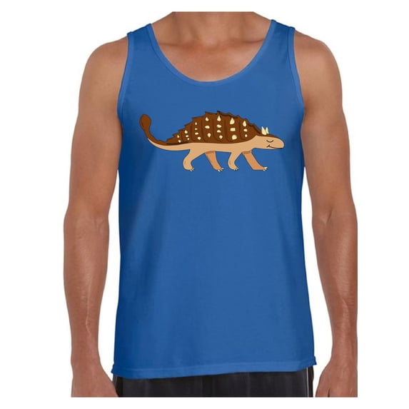 Awkward Styles Dinosaur Tank Top for Men Ankylosaurus Dinosaur Tanks for Men Ankylosaurus T Shirt Animal Shirts for Men Funny Ankylosaurus Gifts for Him Dinosaur Party Outfit Dinosaur Gifts for Men