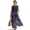 Blue Bohemian Geometric, variant on Aztec Geometric Print Womens Summer Maxi Dress Linen-Like Tank Dress Crew Neck Sundress Soft Flowy Long Beach Dress with Pockets for Vacation Cruise, 4XL