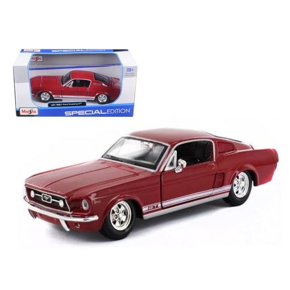 1967 Ford Mustang GT Red 1/24 Diecast Model Car by Maisto
