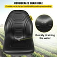 YTBW Universal Tractor Seat Vinyl Forklift Seat Waterproof Drain Hole