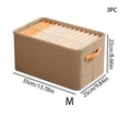 thumbnail image 4 of 3pcs Clothes Storage Box Thickened Storage Basket Clothes Pants Storage Box Household Dormitory Wardrobe Storage Organizer Box Foldable, 4 of 12