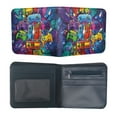 thumbnail image 2 of WIRESTER RFID Blocking Bifold Wallet for Men, Slim Leather Credit Card Holder with ID Window - Colorful Gaming Controller, 2 of 6