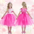 thumbnail image 3 of Benylion Girls Princess Aurora Costume 6T - Pink Fairy Tale Party Dress with Accessories Halloween Birthday Dress Up Outfit, 3 of 7