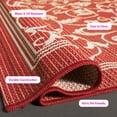 thumbnail image 6 of Safavieh Courtyard Nanda Botanical Indoor/Outdoor Area Rug, Red/Natural, 2'7" x 5', 6 of 13