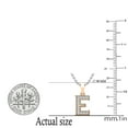 thumbnail image 5 of Dazzlingrock Collection 0.10 Carat (ctw) Round White Diamond Fancy Letter 'E' Initial Pendant 1/10 CT, 10K Rose Gold, 5 of 6