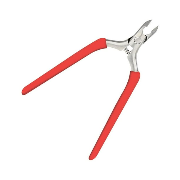 Soidarity Manicura Nail Cuticle Nipper Tijeras Dead Skin Remover Clippers Tool Mango de silicona Antideslizante Cuidado profesional Rojo Type3 NO3