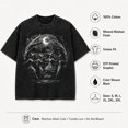 thumbnail image 6 of Moonlit Mountain Fantasy Washed T-Shirt, Unisex Classic Fit, 100% Heavyweight Cotton, 180 GSM, Front Graphic, 6 of 7