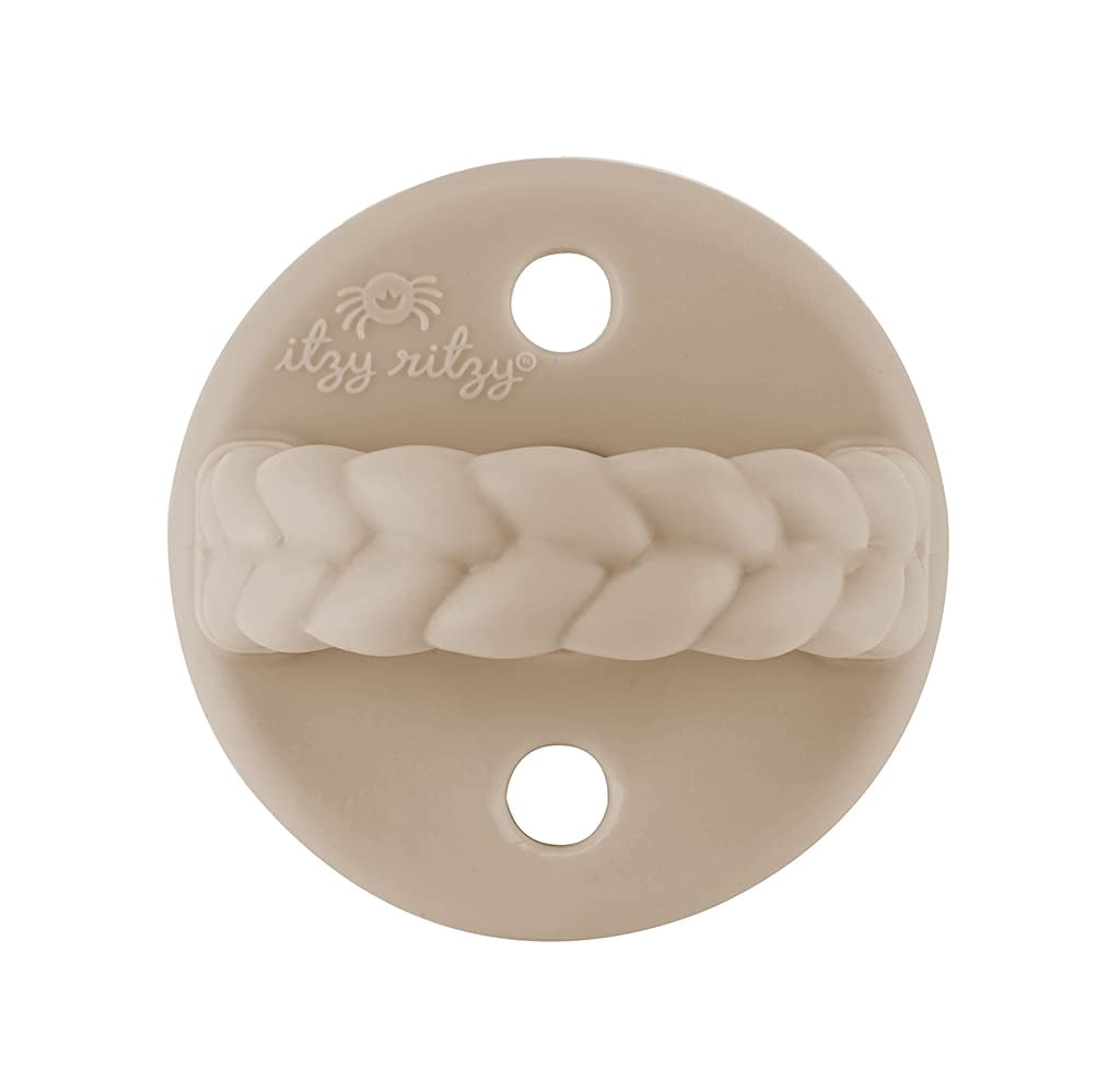 Itzy Ritzy Orthodontic Silicone Pacifier - 0-6m Toast & Buttercream