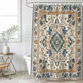 thumbnail image 6 of Boho Chic Shower Curtain Set - 72" x 78" Washable Bathtub Curtain with 12 Hooks, Traditional Classic Geometric Farmhouse Waterproof Fabric Stall Shower Curtains for Bathroom/Bathtub Décor, 6 of 6
