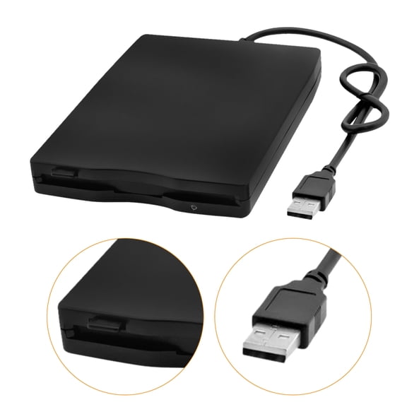 Foxnovo External USB 2 0 Floppy Disk Driver Portable Black for Fast Data Transfer