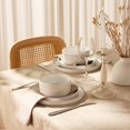 thumbnail image 5 of Kook Ceramic Dinnerware Set, 12 Piece, Powder White, Service for 4, Hearthstone Collection, 5 of 6