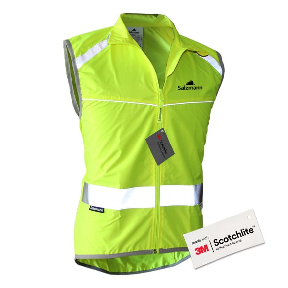Salzmann High Visibility Cycling Vest | Reflective Cycling Gilet | Made with 3M Scotchlite