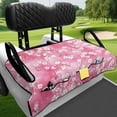 thumbnail image 4 of XYZCANDO Pink Cherry Blossom Golf Cart Seat Cover | 4 Pockets Non-Slip Washable Seat Protector For 2 Passenger Golf Carts, 4 of 9