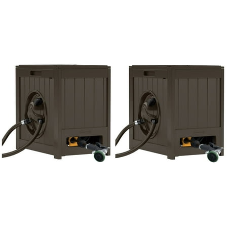 hose suncast rewind reel water powered yard java pack walmart