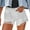 White, variant on Denim Shorts Women Womens Rhinestone Fringe Denim Shorts Mid Rise Ripped Hem Stretchy Jean Shorts Frayed Distressed Hot Shorts