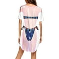 thumbnail image 4 of Robes pour Femmes 2024 Été Surdimensionné Chemise de Bikini Couverture Manches Courtes Mignon Imprimé de Bikini Couverture Ample Robe t-Shirt 50 % de Rabais!, 4 of 4