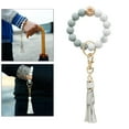 thumbnail image 4 of Pulsera con llavero de cuentas de silicona y borla para casa o coche. A, 4 of 9