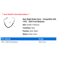 thumbnail image 2 of Rear Right Brake Hose - Compatible with 1995 - 2003 Ford Windstar 1996 1997 1998 1999 2000 2001 2002, 2 of 2