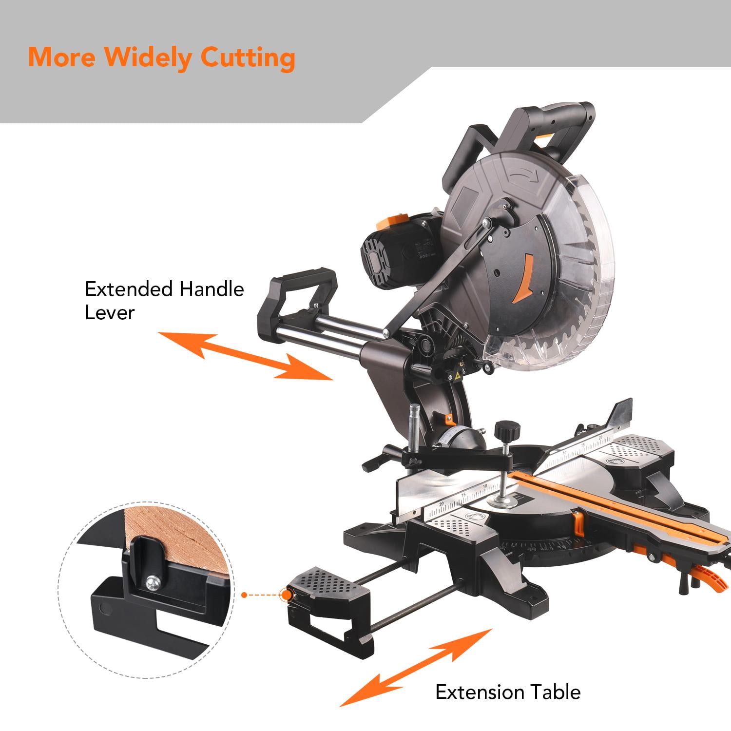 DOVAMAN 15A 12 in Dual Sliding Miter Saw, 3800 RPM