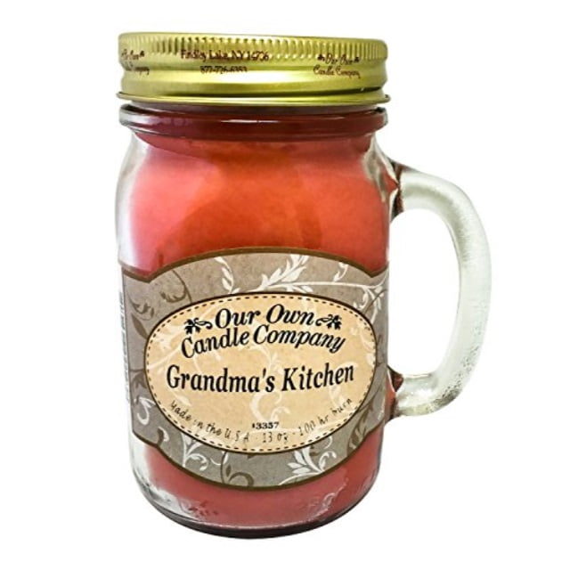 our own candle company grandma's kitchen scented 13 ounce mason jar