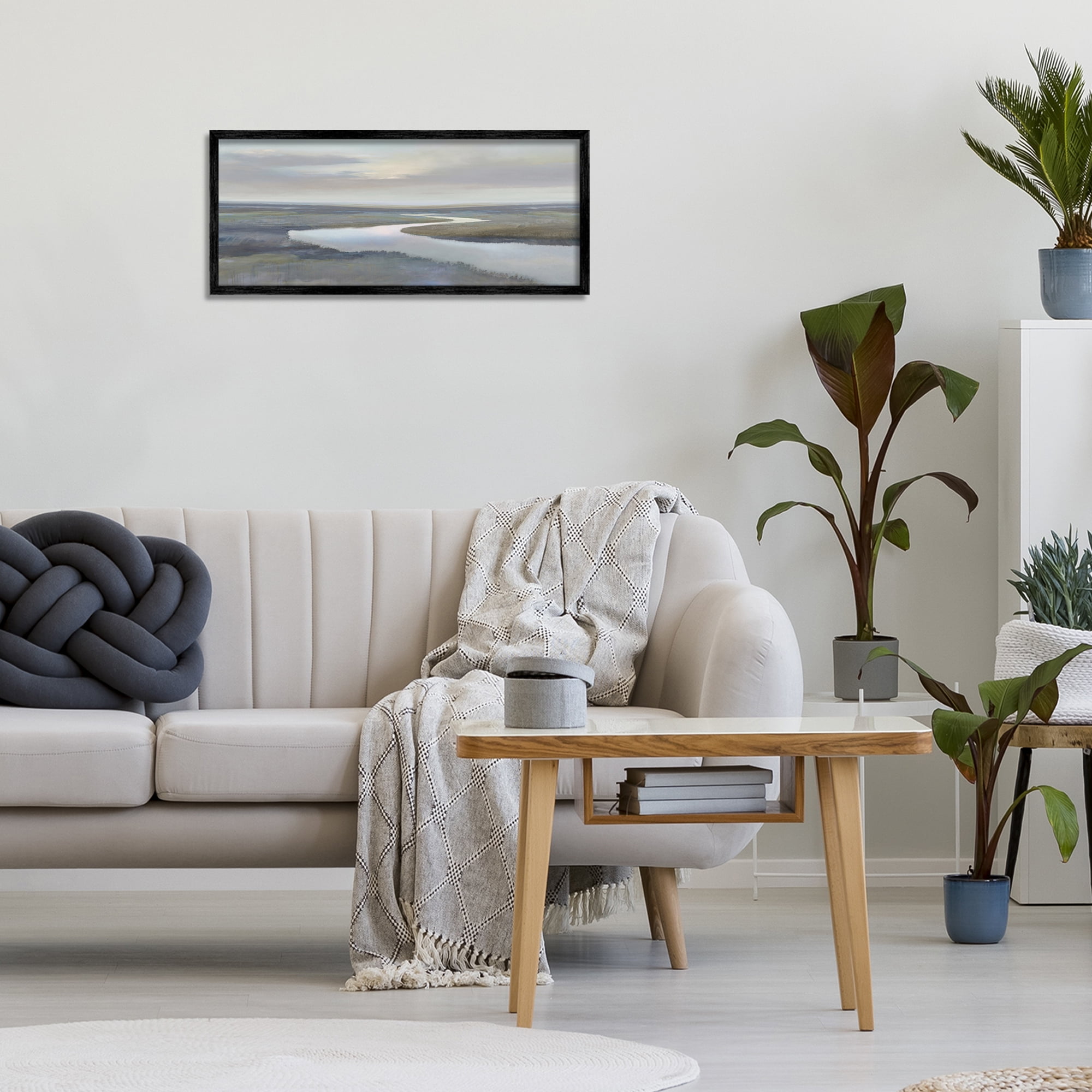 Stupell Industries Foggy Riverbend Atmosphere Black Framed Giclee Art, design by Christy McKee