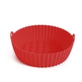 thumbnail image 1 of Thinsont Air Fryer Basket Kitchen Reusable Non-stick Baking Pot Wavy Plate Pizza Double Sided Home Beef Frying Tray Replacement Red, 1 of 9