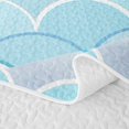 thumbnail image 5 of Manfei Mermaid Fish Tail Twin Quilt Set, Sea Princess Theme Twin Coverlet Set, Light Blue, 2 Pieces, 1 Bedspread and 1 Pillowcase, 5 of 7