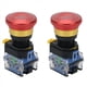 thumbnail image 1 of 2X Botón de Parada de Emergencia, Interruptor Pulsador con Enclavamiento de 10 A y 22 mm, Interruptor de Parada de Emergencia Redondo de Aleación de Aluminio, 1 NO 1 NC 440 V, 1 of 5