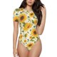thumbnail image 1 of Fotbe Beautiful Countryside Sunflower Body de Mujer con Cuello Redondo y Mangas Cortas, Sin Mangas Ajustado, Suave, Cómodo y Básico-Large, 1 of 7