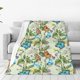 thumbnail image 1 of Fotbe Meadow Plants And Butterflies Manta de Franela Acolchonada con Estampado, Súper Suave y Esponjosa, Extra Grande para Sofá, Cama, Uso Todo el Año-60"x50", 1 of 7